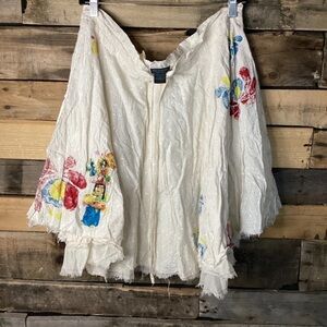 Persaman New York Vintage 90’s Embroidered Skirt Size 6 Ivory (runs Large)
